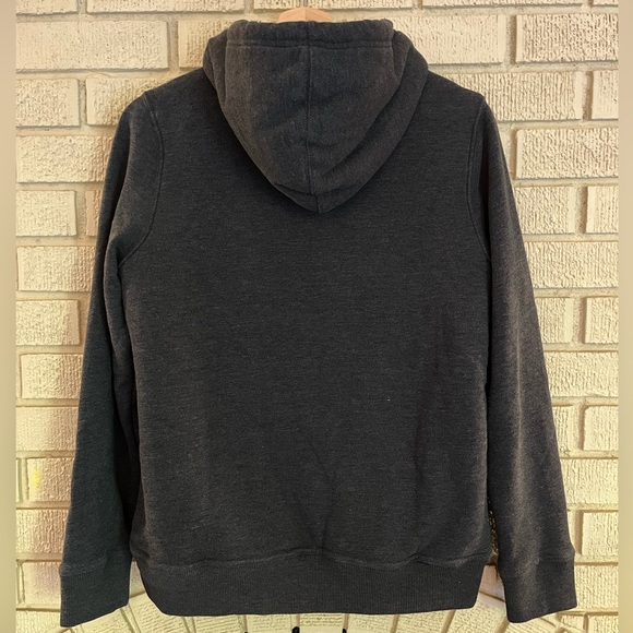 L.L. Bean Sherpa Lined 1912 Hoodie Sweatshirt Charcoal Size Small - Picture 4 of 11